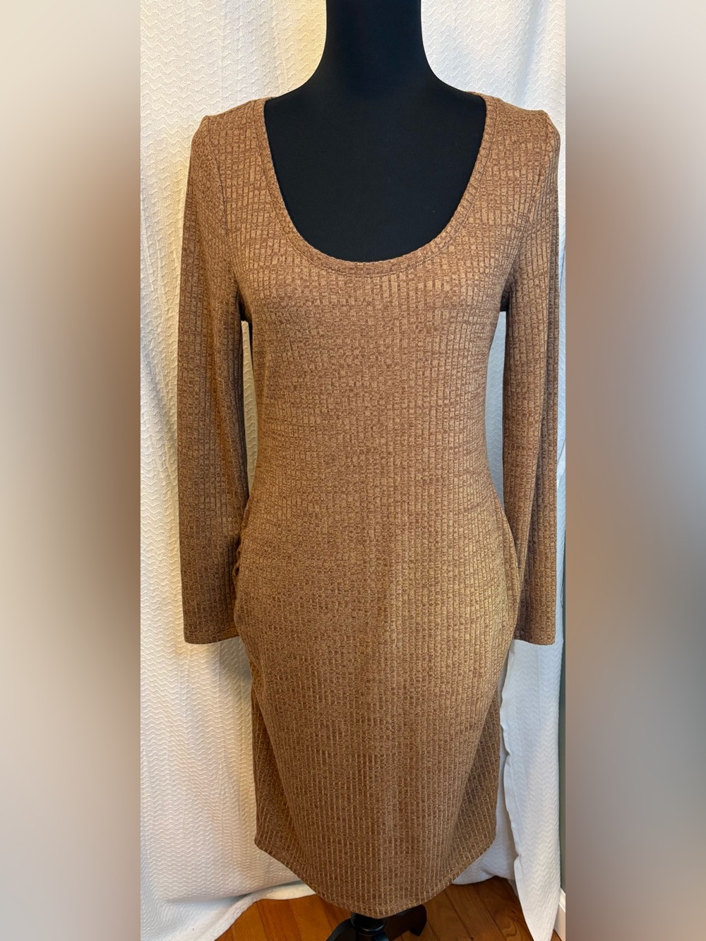 Old Navy brown Maternity Sweater Dress
Size M.   Like new